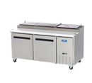 Arictic Air Pizza Prep Table 2 Self-Closing Doors 21 cu. ft. 71"W Stainless Steel