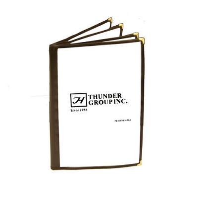 Thunder Group PLMENU-2BR Double Fold Menu Cover, 8 1/2" X 11" Brown
