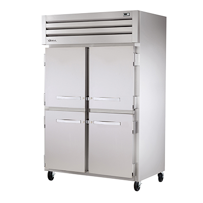 True Two-Section Four Stainless Steel Half Door Reach-In Heated Cabinet