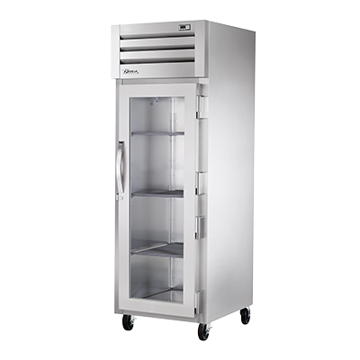True Stainless Steel One-Section One Glass Door Reach-In Heated Cabinet