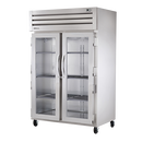 True Stainless Steel Two-Section Two Glass Door Reach-In Heated Cabinet
