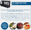 Pro-Kold DDC-80 Curved Glass 74" Refrigerated Deli Case - Available in White, Black or S/S Finish