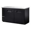 True Two-Section Two Door Black Vinyl Exterior Back Bar Cooler 61" Wide