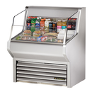 True Stainless Steel Self-Contained Horizontal Air Curtain Merchandiser