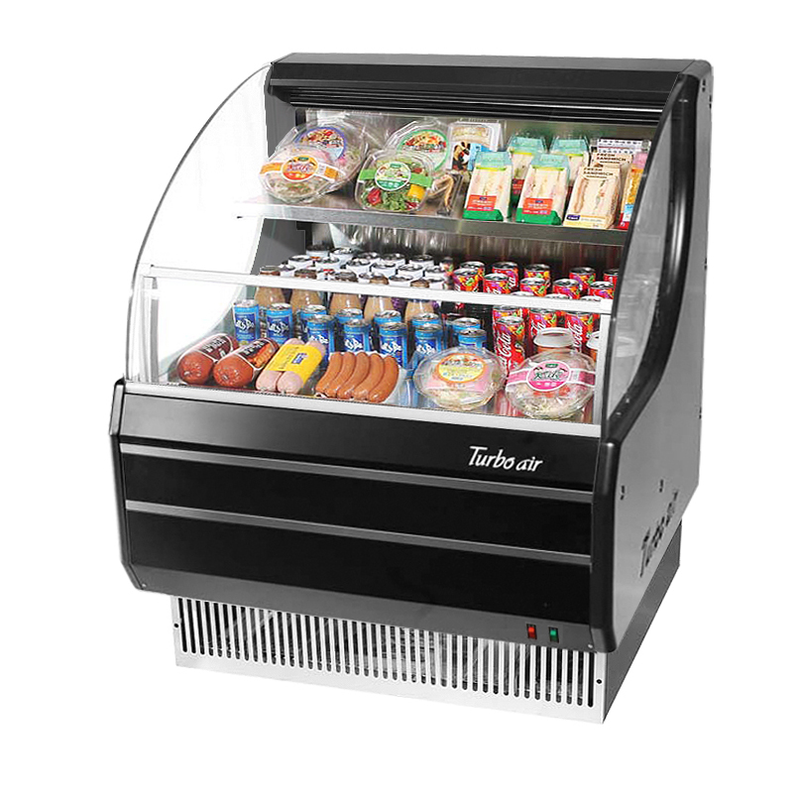 Turbo Air 5.1 Cu. Feet Black Open Merchandiser