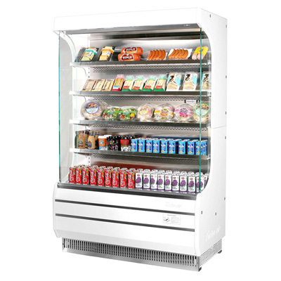 Turbo Air 16.5 Cubic Feet White Vertical Open Merchandiser