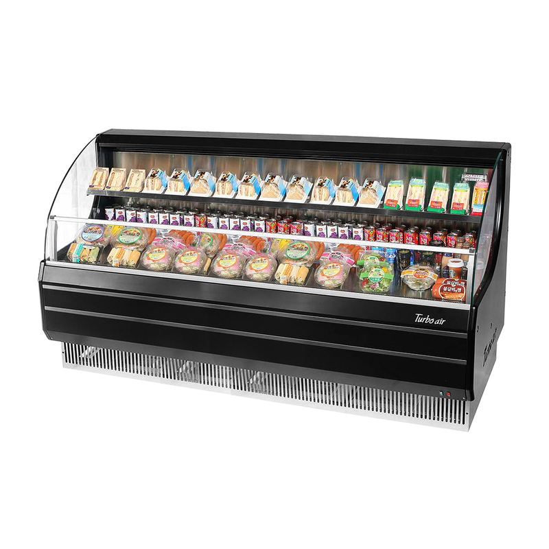 Turbo Air 14.8 Cubic Feet Black Open Merchandiser