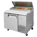 Turbo Air 44" Wide Stainless Steel Super Deluxe Refrigerated Pizza Prep Table