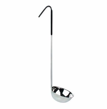 Thunder Group SLOL206 6 Oz, One Piece Color Coded Ladle, Black Handle, S/S