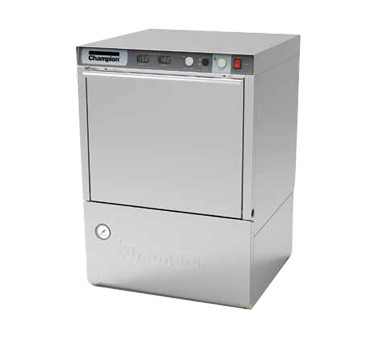 Champion Dishwasher Undercounter 24"W x 25"D x 33-3/4"H High-Temp W/ StemsSure 40 Racks/Hr Stainless Steel