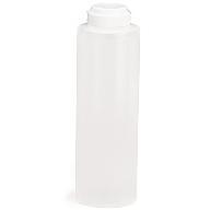 Tablecraft 2112C-1 12 Oz Hinged Clear Squeeze Bottle
