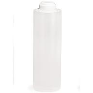 Tablecraft 2124C-1 24 Oz Hinged Clear Squeeze Bottle