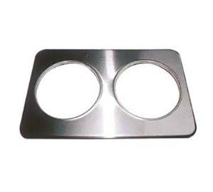 Winco ADP-608 Stainless Steel Adaptor Plate with 6-3/8'' & 8-3/8'' Holes