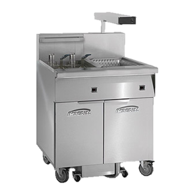 Imperial Stainless Steel Four Battery 97.5" Wide Gas Open Pot Fryer