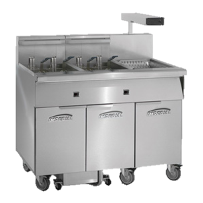 Imperial Stainless Steel 78" Wide Electric Floor Fryer