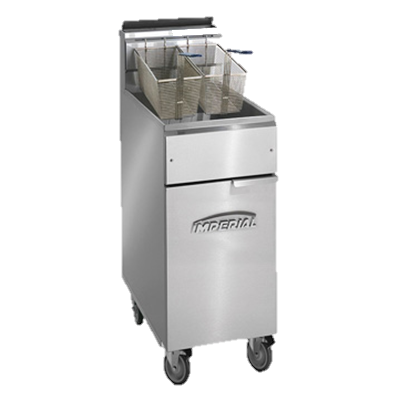 Imperial Stainless Steel 40 lb. Capacity 15.5" Wide Gas Floor Fryer