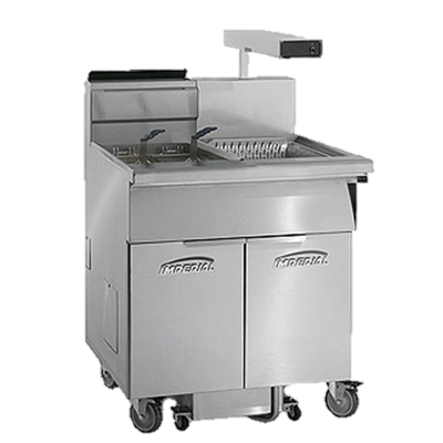 Imperial Stainless Steel Two Battery Computer Controls 58.5" Wide Gas Fryer