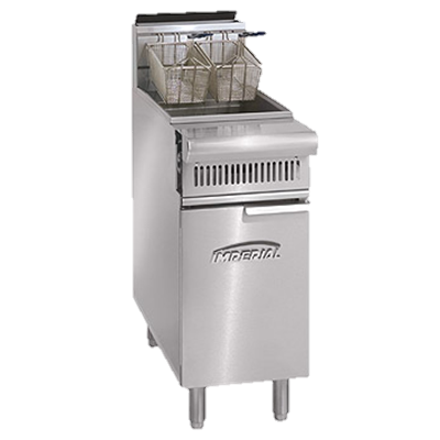 Imperial Stainless Steel 15.5" Wide Heavy Duty Range Match Gas Fryer