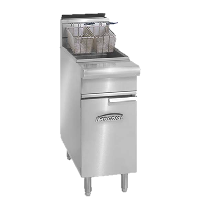 Imperial Stainless Steel 25 lb. Capacity 15.5" Wide Split Pot Range Match Gas Fryer