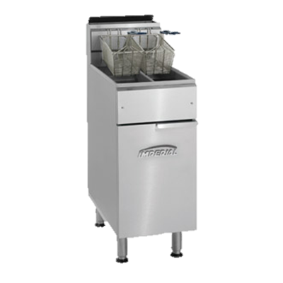 Imperial Stainless Steel 15.5" Wide Split Pot Gas Fryer