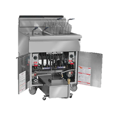 Imperial Stainless Steel Five Battery Computer Controls 97.5" Wide Gas Fryer