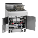 Imperial Stainless Steel Five Battery Electronic Thermostat 77.5" Wide Open Pot Gas Fryer