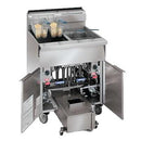 Imperial Stainless Steel Four Battery Computer Controls 78" Wide Heavy Duty Range Match Gas Fryer
