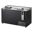 Arctic Air Black Powder Coated Horizontal Bottle Cooler 65" Wide