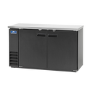 Arctic Air Two-Section Two Door Back Bar Refrigerator 61" Wide Black