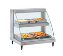 Hatco Glo-Ray® Designer Countertop Curved Glass Heated Display Case 32.5"W Dual Shelves Stainless Steel