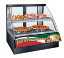 Hatco Flav-R-Savor® Countertop Curved Glass Heated Display Case With Humidity 34.38"W Double Shelf Stainless Steel