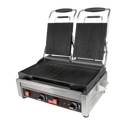 Grindmaster Cecilware Sandwich/Panini Grill Double 7-1/4"W Grooved Surface Stainless Steel