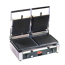 Grindmaster Cecilware Sandwich/Panini Grill Double 19-3/4"W Grooved Surface Stainless Steel
