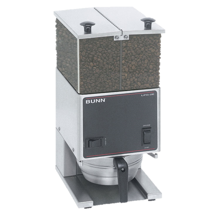 BUNN Coffee Grinder Low Profile Portion Control Dual 3 lbs. Hoppers