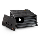 Excalibur 4-tray, No Timer, Black, Solid Door