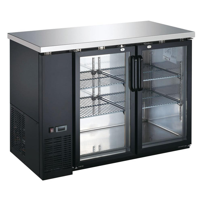 Back Bar two 2 Glass Door cooler 48 inch Coldline