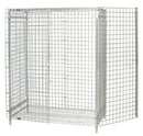 QUANTUM Stationary Security Cage Unit, 63" High, 800lbs, NSF, Chrome/Epoxy