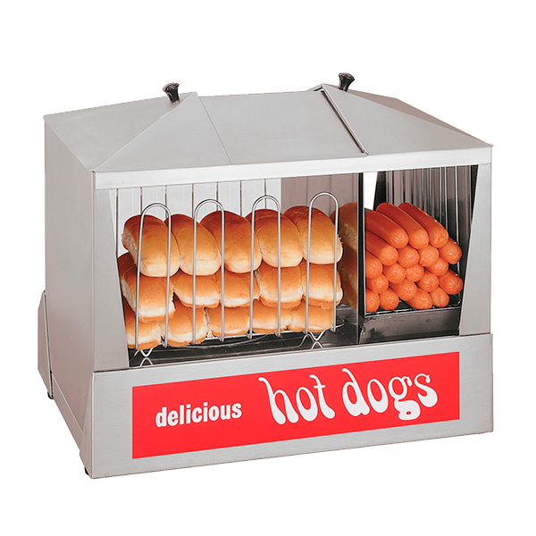 Star Hot Dog Steamer with Juice Tray 130 Hot Dog Capacity & 40 Buns 6 Qt. Water Capacity