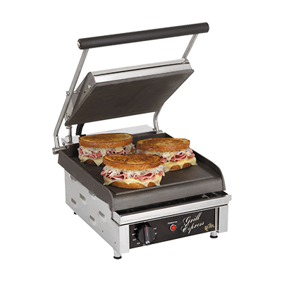Star Electric Two-Sided Sandwich Grill Smooth Iron Grill Plates 10" Wide Cooking Surface