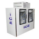 Fogel White Indoor Bagged Ice Merchandiser Two Glass Hinged Door 76" Wide
