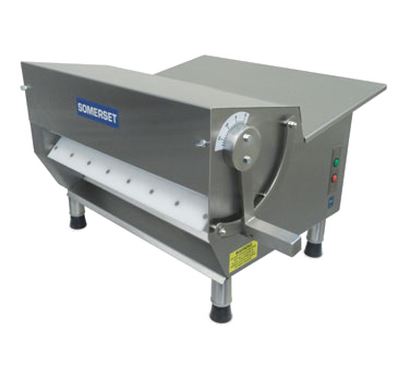 Somerset Dough Sheeter Countertop 20" Synthetic Rollers 500-600 Pieces/hr Manual Stainless Steel