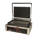 Sandwich Grill Single Electric Countertop Stainless Steel 14" x 9" Flat Cast Iron Grill Surface