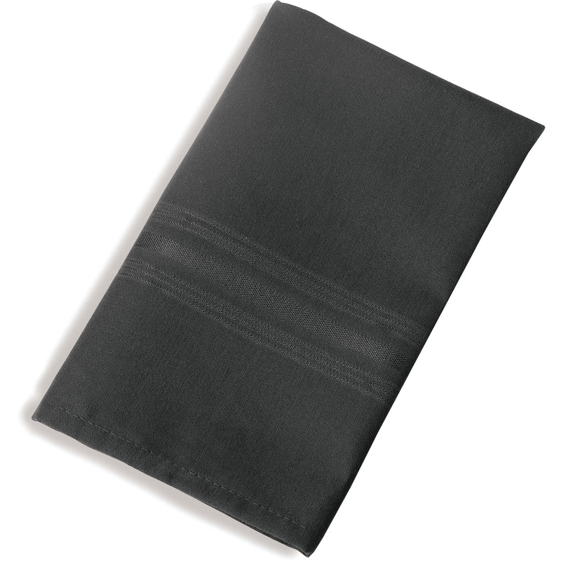 Carlisle Softweave 53761822NH014 Tone on Tone Epicure Black Napkins 18" x 22"