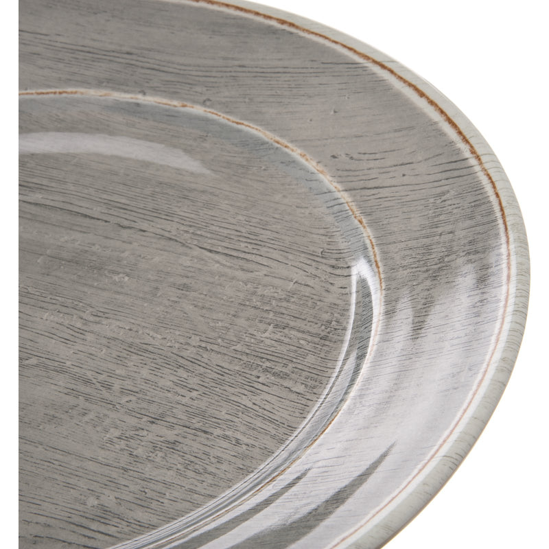 Carlisle Grove 6400418 Smoke Melamine Round Charger 12.5"