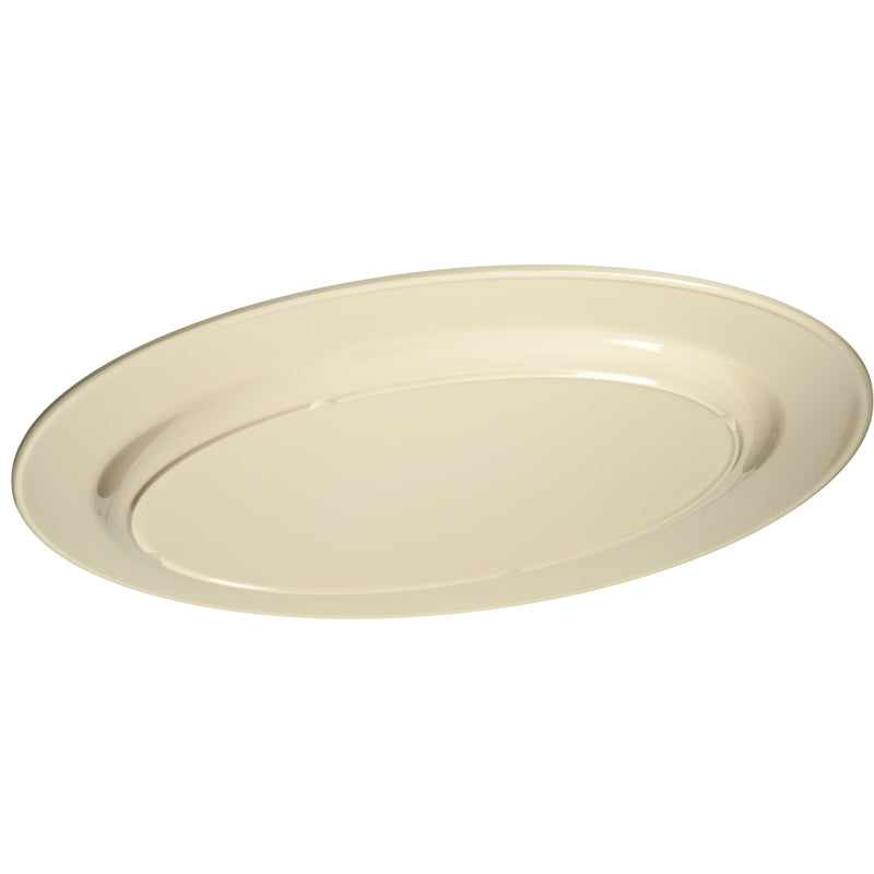 Carlisle Grove 6402106 Buff Melamine Oval Platter 20" x 14"