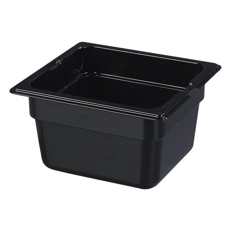 Carlisle 1050103 1/6 Size 4" Deep Black Food Pan