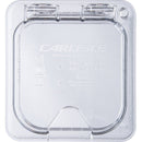 Carlisle 10319Z07 Hinged Notched Universal Lid 1/6 Size Clear