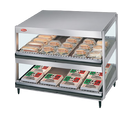 Hatco Glo-Ray® 2 Slant Shelves 14 Rod Countertop Merchandising Warmer Stainless Steel & Aluminum Construction