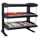 Hatco Two Shelf 18 Rod Countertop Horizontal Heated Merchandiser With LED Lighting Warmer 48"W Hardcoat Aluminum