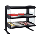 Hatco Two Shelf 24 Rod Countertop Horizontal Heated Merchandiser With LED Lighting Warmer 60"W Hardcoat Aluminum